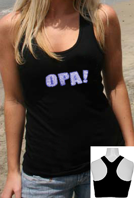 Rhinestone OPA! Women's RacerBack T